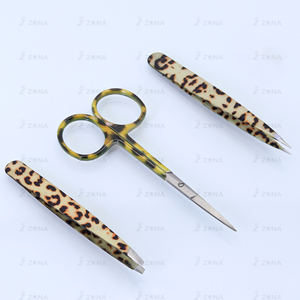 Pince à épiler d'extension de cils en acier japonais ensemble de pinces à sourcils personnalisées ensemble de pinces à cils de marque privée - Product Image 2