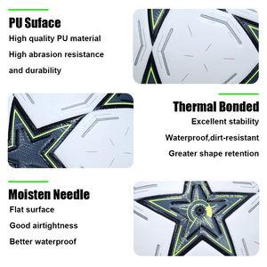 KHASON Custom Logo Size 5/4 Thermal Bonded PU Eco-Friendly Durable Soccer <b>Ball</b> Gold Adults Training Football Factory Wholesale - Product Image 6