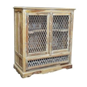 2025 Traditional Antique Indian Sheesham <b>Wooden</b> Iron 2 Jali Doors Dining Room Furniture for Home Hotel Restaurant Living Entry - Product Image 1