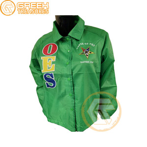 Customized Order of the Eastern <b>Star</b> Polyester Embroidered Line <b>Jacket</b> High Quality Greek Apparel Women OES Coaching <b>Jackets</b> - Product Image 2