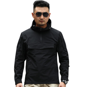 Chaquetas cortavientos personalizadas para hombre, Anorak con patrón de camuflaje, chaquetas con capucha, logotipos bordados, tejido transpirable, soporte XL - Product Image 3