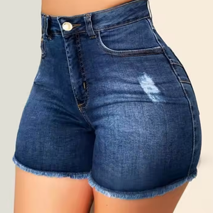 Vente de shorts en jean pour femmes avec logo personnalisé shorts en jean pour femmes de bonne qualité shorts en jean pour femmes - Product Image 5