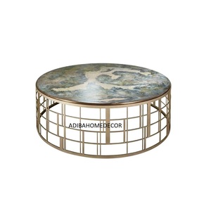 Table basse moderne élégante en aluminium fabriquée à la main Design durable intérieur extérieur utilisation salon hall cuisine fabricant indien - Product Image 1