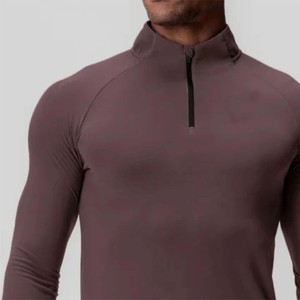 Premium Men Sport Quarter Zip Jacket-Jersey que absorbe la humedad y de secado rápido para gimnasio, correr y fitness - Product Image 6