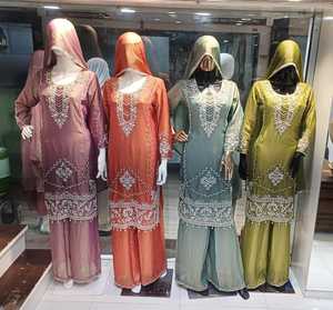 Tailles et couleurs personnalisées Commandes en gros acceptées pour les mariages Festivals Fêtes Vêtements quotidiens Costume Salwar 100% Utilisation quotidienne - Product Image 3