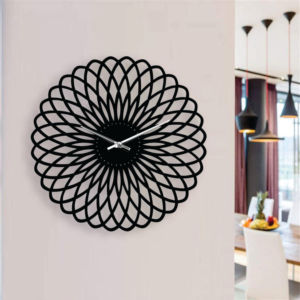 Horloge murale en métal géométrique moderne de luxe-Design d'art décoratif silencieux sans tic-tac pour la maison salon bureau horloge murale en métal - Product Image 1