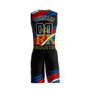 ชุดบาสเก็ตบอลขายดีที่สุด แบบไม่มีแขน ระบายอากาศได้ดี สวมใส่สบาย พร้อมบริการออกแบบแบบซับลิเมชั่น บริการ OEM - Product Image 2