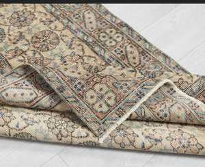 พรมถักทำมือพรมเปอร์เซียสีเบจตุรกีพรมโอชาคพรมปูพื้นพรมปูพื้นขนาด8x10ฟุตปัก - Product Image 5