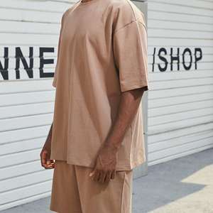 Traje informal de moda de alta calidad para hombre y pantalones cortos de manga corta de algodón con una camiseta de 2 piezas para hombre Envío DDP - Product Image 2