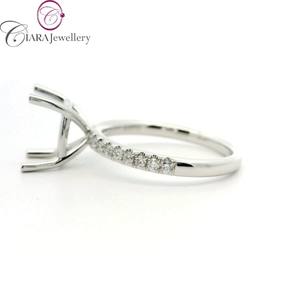 Usine directe 18K Au750 blanc/jaune/or Rose bague de fiançailles 9.5x7.5MM diamant naturel forme ovale centre fête de mariage - Product Image 4