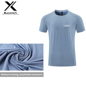 Camiseta Deportiva Personalizada al por Mayor para Hombre, 100% Microfibra, Secado Rápido, Transpirable, Estampada, Manga Corta, Corte Regular, para Gimnasio y Running - Product Image 2
