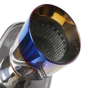 अच्छी गुणवत्ता वाले उच्च प्रवाह Hk * की शैली 2 '-3.5' इनलेट स्टेनलेस स्टील S201 + टाइटेनियम निकास मफलर टिप - Product Image 4