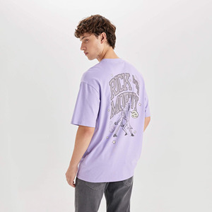 Gran oferta 100% algodón de alta calidad para hombre, camiseta en blanco personalizada, patrón sólido, estampado en relieve, manga corta - Product Image 2
