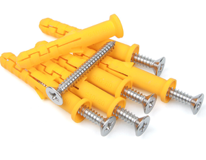 Perno de expansión de clavos de plástico para fijación de placa de yeso <span class=keywords><strong>autoperforante</strong></span> de Color blanco, amarillo y negro, anclajes de nailon, tapón de pared con tornillo - Product Image 3