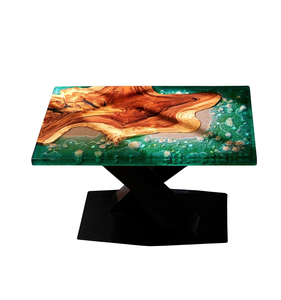 El último diseño de taburete de mesa auxiliar de flores de madera y resina para sala de estar, oficina, decoración del hogar del fabricante de la India - Product Image 5