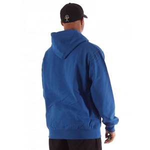 Sweat-shirt à capuche bleu de haute qualité pour homme, 100% coton molletonné, coupe décontractée, couleur unie, avec poche, idéal pour l'automne - Product Image 4