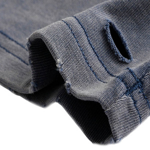 Camiseta de algodón de gran tamaño 100% para hombre, ropa de calle Vintage desgastada, estilo Hip Hop, gráfico de lavado ácido, camiseta en blanco de punto de 275G - Product Image 4