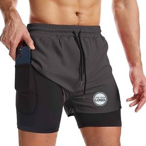 Mens Fitness Activewear Liner Shorts Hombres Athletic Short Workout Gym Shorts para hombres con bolsillos con cremallera, Pequeño-5X - Product Image 1