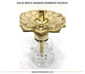 La mejor Cachimba de grabado a mano árabe de latón macizo egipcio con técnicas de laca de lujo - Product Image 4