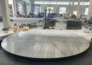 Lift tanah pameran otomatis elektrik, Platform tampilan melingkar kondisi baru panggung berputar logam 380V - Product Image 2