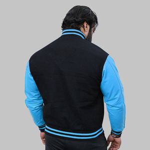 Veste universitaire vierge en mélange de laine personnalisée pour l'hiver Manteau de baseball brodé personnalisé Veste à manches en cuir pour l'hiver - Product Image 6