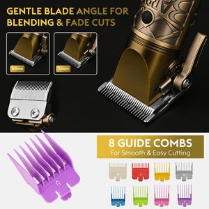 Cortadora de Pelo Profesional Inalámbrica con Cuchilla en T, Recortadora Multifuncional con Ajuste a Cero, Pantalla LED, Batería Recargable Tipo-C, para Cuidado Personal - Product Image 6
