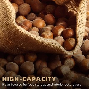 ถุงผ้าป่านหยาบปอกระเจาแบบนำกลับมาใช้ใหม่ได้สำหรับสวนหลังบ้านเก็บอาหารชุดฮาโลวีนปาร์ตี้วันเกิดเกม OEM - Product Image 5