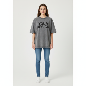 T-shirt graphique ample de haute qualité pour femmes surdimensionnées à la mode pour Streetwear d'été avec décoration de lettre personnalisée - Product Image 4