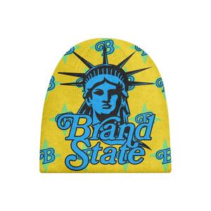 Hot Winter Collection Gorro unisex con patrón bordado 3D personalizado con estampado de sublimación para un aspecto elegante de invierno y playa - Product Image 1