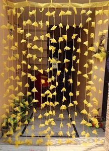 Indian Wedding Decorative <b>Net</b> String Backdrop, <b>Net</b> Backdrop, <b>Net</b> Backdrop, Stage Festival Diwali Ganpati <b>Curtain</b>, Decoration - Product Image 3