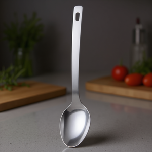 Cuillère de cuisine en acier inoxydable FLY polie et chromée satinée CUCC1-24.5cm - Product Image 3