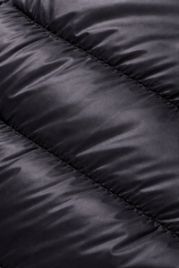 Veste matelassée à capuche noire pour homme, matelassage chevron, légère, pour l'hiver, fabrication sur mesure OEM ODM, vente en gros - Product Image 4