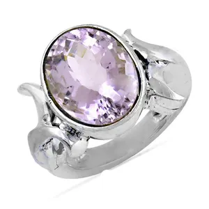 925 Silver Fine Stud Earrings for Women Amethyst Gemstone Jewelry <b>Ring</b> - Product Image 2