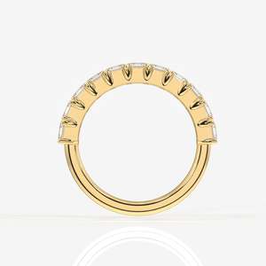 Asscher Cut Moissanite Diamond Wedding Band 9K Gold <b>Ring</b> Elegant Moissanite <b>Rings</b> - Product Image 4