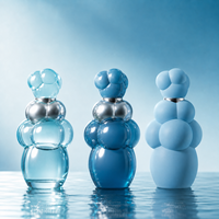 Flacon de parfum personnalisé 50 ml en forme de nuage, flacon en verre à bulles multi-finitions pour marque de parfum de luxe, marque de niche, étiquette privée