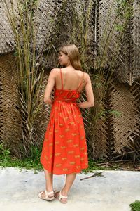 Robe d'été légère pour femme Silhouette fluide élégante avec sangle spaghetti réglable Robe d'été décontractée - Product Image 3