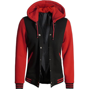 Fabricación de fábrica, la mejor venta, chaqueta Varsity para mujer, Chaqueta de punto estampada de algodón para mujer, chaquetas Varsity de bajo precio a la venta - Product Image 2