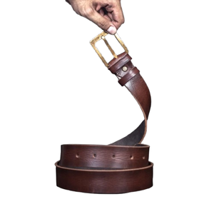 Cinturón de Cuero Genuino Berry para Hombre de Alta Calidad OEM con Hebilla de Pin, Venta al por Mayor, Diseño Elegante para Hombre 2026, Cinturones Personalizados para Jeans Casuales - Product Image 3