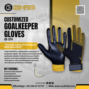 Gants de gardien de but COSH SPORTS, best-sellers, avec latex noir et bleu, design ergonomique, paume en latex à coupe négative - Product Image 6