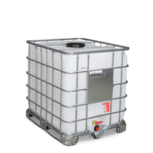 Contenitore IBC, slitte in acciaio, 1000 litri, apertura NW225, uscita NW50 - Product Image 1