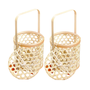 ตะกร้าสานสำหรับจัดเก็บและนำเสนอที่ยอดเยี่ยมสำหรับบ้านร้านกาแฟและแนวคิดการค้าปลีกสีเขียว - Product Image 1