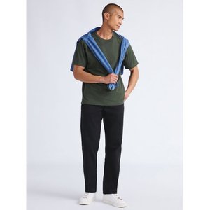 T-shirt à manches courtes en coton lourd beige 300g été col rond chemise ample et de base pour hommes femmes t-shirt de base - Product Image 2