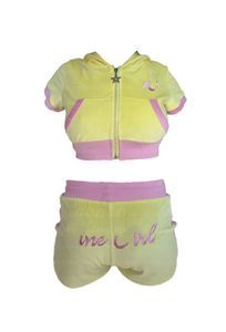 Conjuntos Deportivos de Terciopelo de Dos Piezas para Mujer, Personalizados por el Fabricante 2024, con Bordado Personalizado y Cierre de Cremallera - Product Image 3