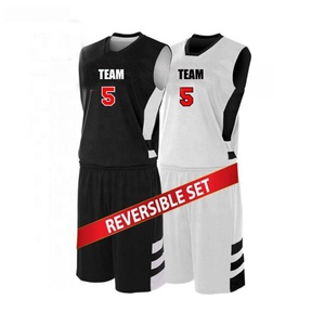 Short de basket-ball d'été personnalisé Vêtements de sport sublimés imprimés réversibles et sans manches pour jeunes uniformes de basket-ball - Product Image 5