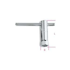 Clé à bougie tubulaire chromée BETA avec extrémité hexagonale (Multi-Pack) - Product Image 1