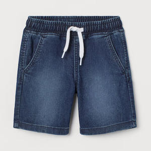 À la mode pour hommes taille élastique Denim Shorts vente chaude Logo personnalisé Baggy décontracté Streetwear pour hommes et unisexe - Product Image 5