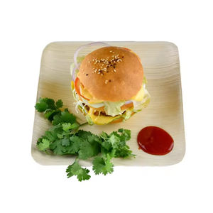 100% vaisselle jetable en feuille de palmier biodégradable naturelle assiettes compostables pour le service des aliments pour les fêtes restauration restaurants - Product Image 4