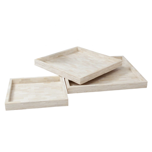 Bandeja con incrustaciones de hueso de alta calidad de lujo de fábrica directa, bandeja de servicio india hecha a mano con calidad asegurada - Product Image 5
