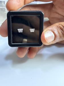 Bague de fiançailles assortie pour couple, diamant de laboratoire trapézoïdal de 0,50 carat, clarté VVS2, taille excellente, certifié IGI - Product Image 2