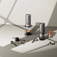Machine à Espresso Portable Auto-Chauffante pour Voiture, Compatible avec Café Moulu et Capsules, Idéale pour les Voyages et le Bureau
